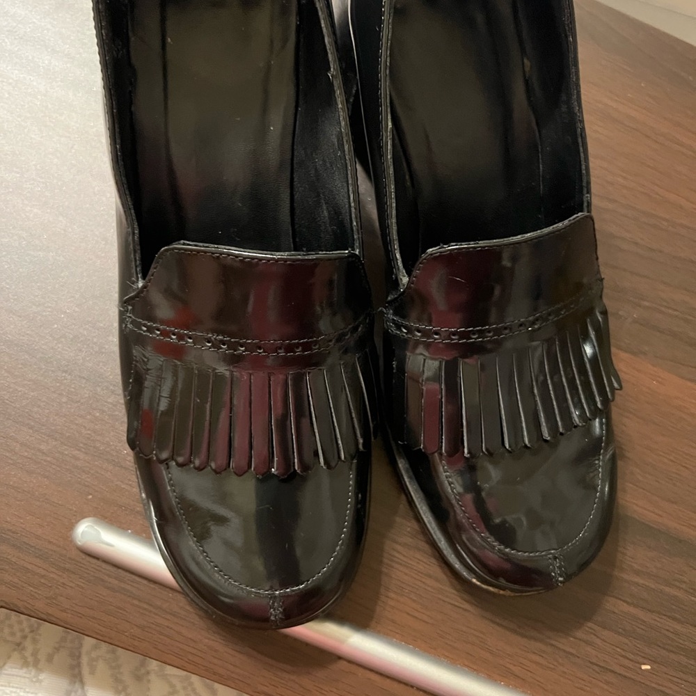 Coach Women's Pumps Black Block Heels Slip Ons 6 1/2B - Picture 3 of 9
